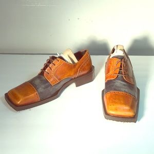 Todd Welsh Italian Leather Shoes, Green & Brown